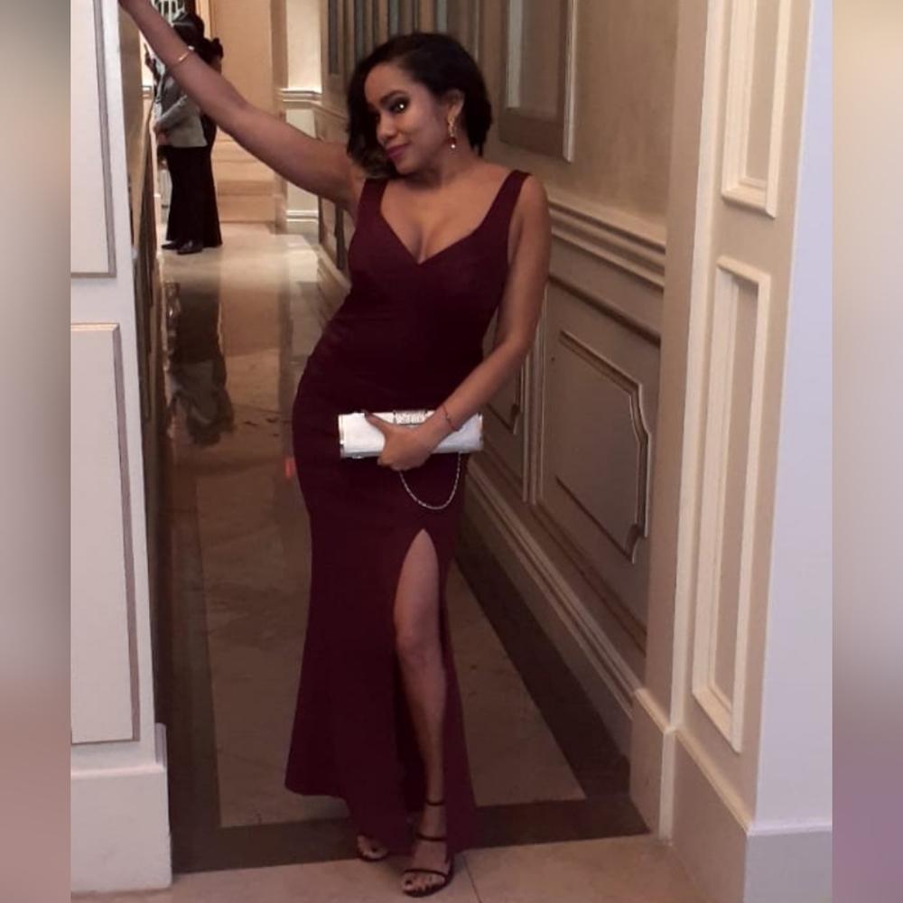 Esmerald Sundae Dress Burgundy